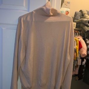 Pink Long Sleeve Cashmere Turtleneck